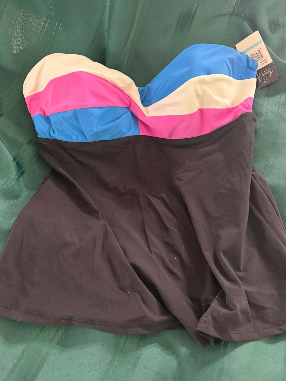 Anne Cole Control Swim Tankini Top Size 16 14MN495